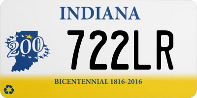 IN license plate 722LR