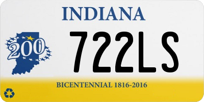 IN license plate 722LS