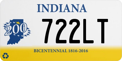 IN license plate 722LT