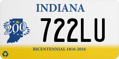 IN license plate 722LU