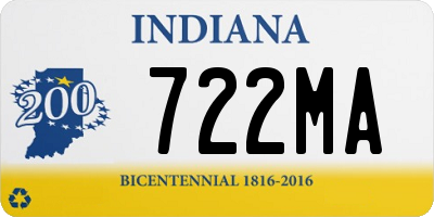 IN license plate 722MA