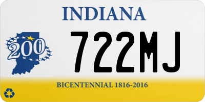 IN license plate 722MJ