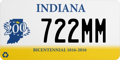 IN license plate 722MM