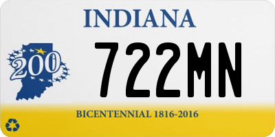 IN license plate 722MN