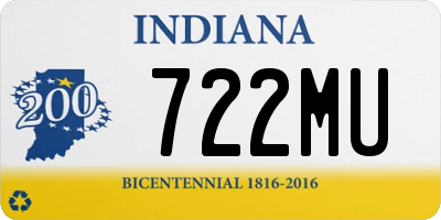 IN license plate 722MU