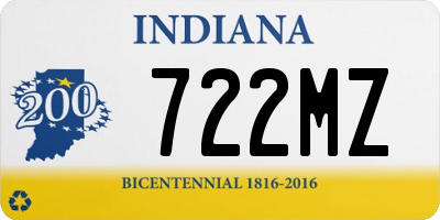 IN license plate 722MZ