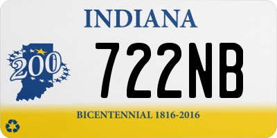 IN license plate 722NB