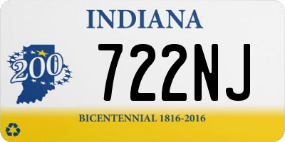 IN license plate 722NJ