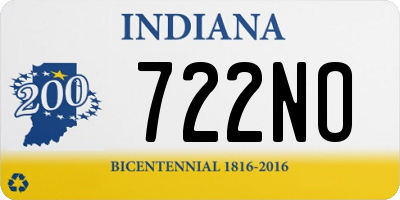 IN license plate 722NO