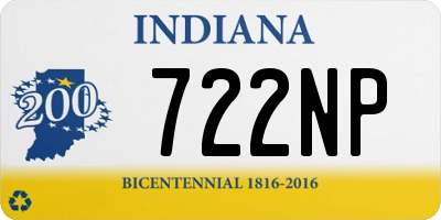 IN license plate 722NP