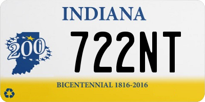 IN license plate 722NT