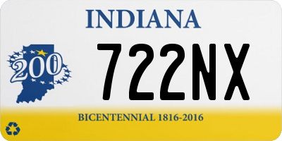 IN license plate 722NX