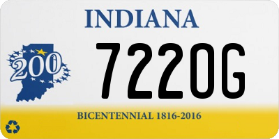 IN license plate 722OG