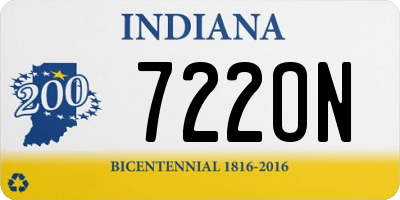 IN license plate 722ON