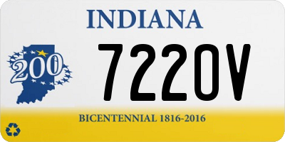 IN license plate 722OV