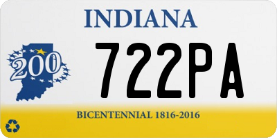 IN license plate 722PA