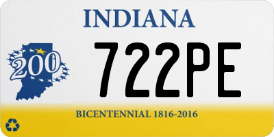 IN license plate 722PE