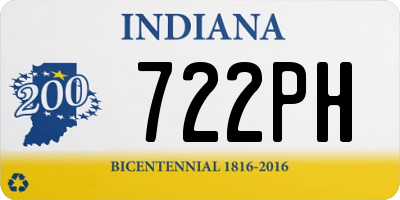 IN license plate 722PH