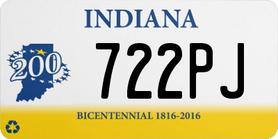 IN license plate 722PJ