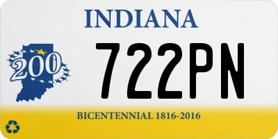 IN license plate 722PN
