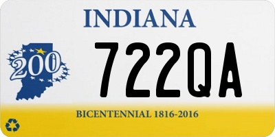 IN license plate 722QA