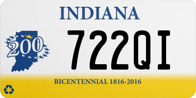 IN license plate 722QI