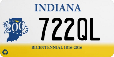 IN license plate 722QL