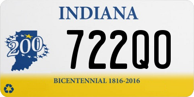 IN license plate 722QO