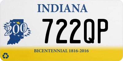 IN license plate 722QP