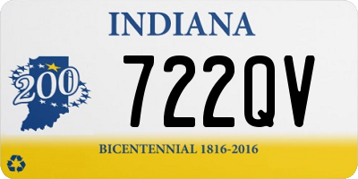 IN license plate 722QV