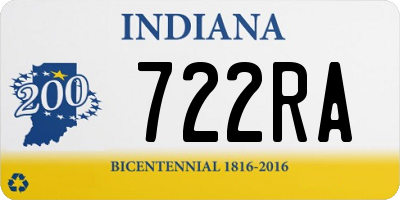 IN license plate 722RA