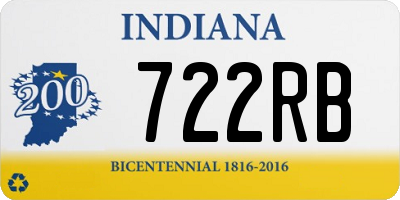 IN license plate 722RB