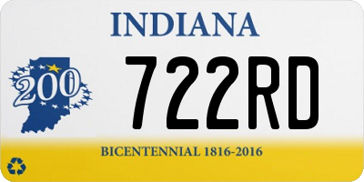 IN license plate 722RD