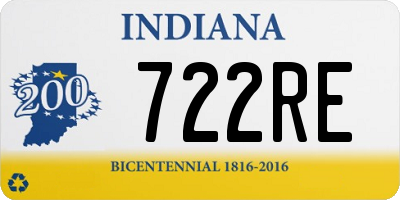 IN license plate 722RE