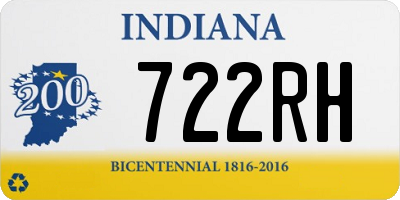 IN license plate 722RH