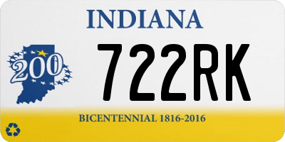IN license plate 722RK
