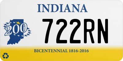 IN license plate 722RN