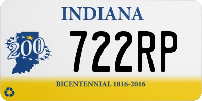 IN license plate 722RP