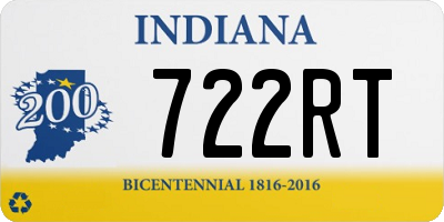 IN license plate 722RT