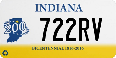 IN license plate 722RV