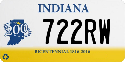 IN license plate 722RW