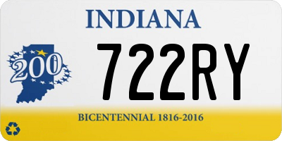 IN license plate 722RY