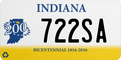 IN license plate 722SA