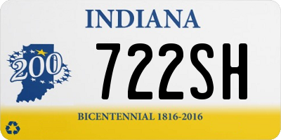 IN license plate 722SH