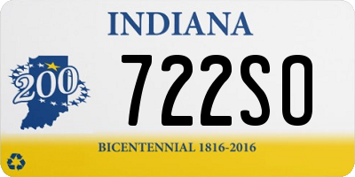 IN license plate 722SO