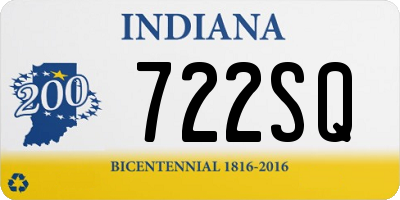 IN license plate 722SQ