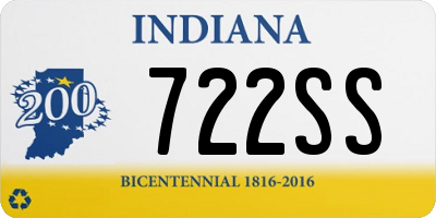 IN license plate 722SS