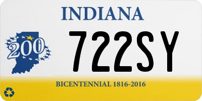 IN license plate 722SY