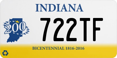 IN license plate 722TF