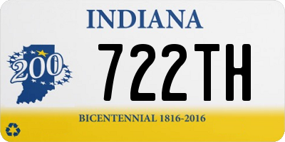 IN license plate 722TH